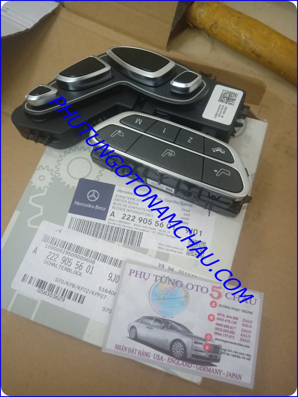 Công Tắc Chỉnh Ghế Trước RH W222 A2229055601