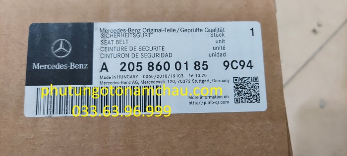 A2058600185 9C94 A2058600285 9C94 Dây Dai An Toàn Trước GLC200 2020 (9)