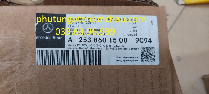 A2538601500 9C94 Dây đai An Toàn Sau Trái GLC200 2020 (5)